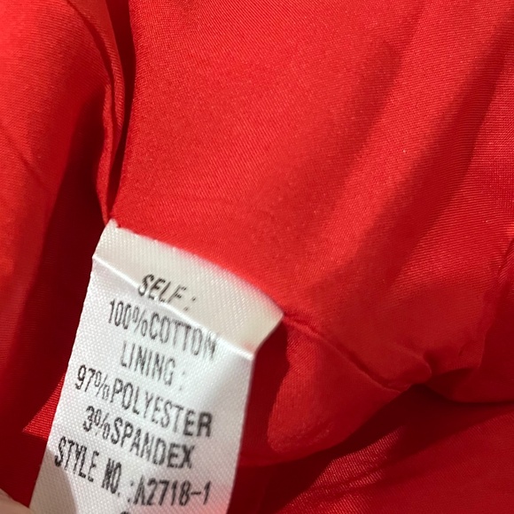 Pants Store Women’s Red and White Bow Detail Skater 100% Cotton Skirt Lined Sz-S - Picture 4 of 5